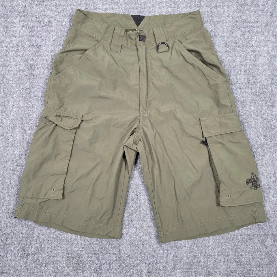 Boy Scouts of America Shorts Adult XS Green Centennial Uniform Nylon Cargo - Image 1 of 4