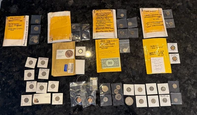 Gran Lote de Monedas Hobo Nickels y Calavera Talladas por Artista - Steve Orino, Palšis, Nuevo Orden Mundial Foto 1 de 4