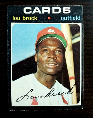 Бейсбольная карточка 1971 Topps Lou Brock HOF #625 большое количество карточек St Louis VG+/EX - Изображение 1 из 2