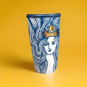 Starbucks 2016 Anniversary Limited 12oz Long Hair Goddess Double Ceramic Mug - Bild 1 von 9
