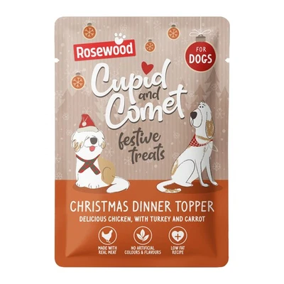Cupid & Comet Dog Christmas Dinner Topper 85g – Chicken, Turkey, Carrot & Quinoa - Image 1 of 3