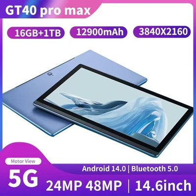 14 inch Tablet Android 14 512GB 1TB Bluetooth Wifi + 5G Dual SIM 4k HD 10 Cores - Image 1 of 4