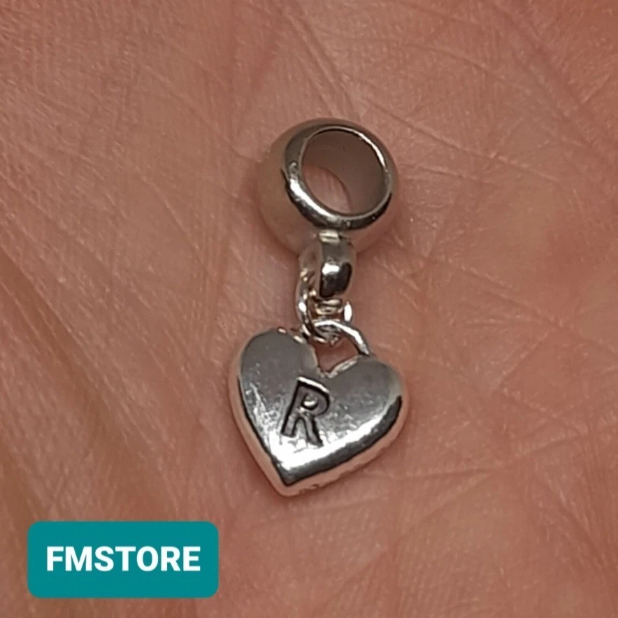 Charm Ciondolo Per Bracciale Lettera R Tono Argento Love Bigiotteria  - Immagine 1 di 1