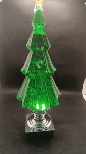 Green Illuminated Shatterproof Glitter Tree by Ganz - Picture 1 of 2