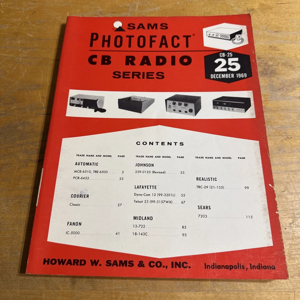 SAMS Photofact CB Radio Series Manual CB 25 December 1969 - Image 1 of 1