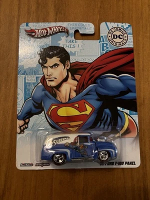 Hot Wheels Pop Cultrure Superman 56 Ford F-100 Panel DC Comics Real Riders 2012 - Image 1 of 2