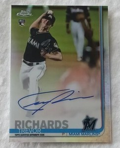 Trevor Richards Autograph Rookie 2019 Topps Chrome Refractors #RATR  /499 Miami 