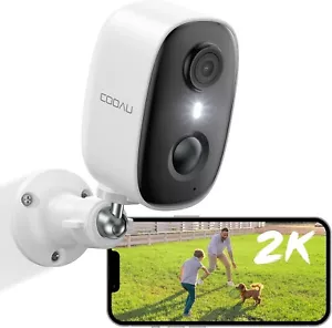 2K Überwachungskamera Aussen Sicherheitskamera mit 3MP HD-Video Akku & WLAN IP65 - Bild 1 von 9