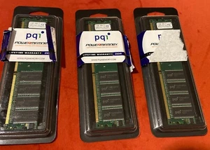 PQI Power Memory 512MB DDR-333 MD3412UOE RAM X3 - Picture 1 of 12