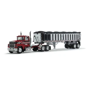 First Gear 1/64 Red/Black Ford LTL 9000 Day Cab & East End Dump Trailer NEW - Picture 1 of 1