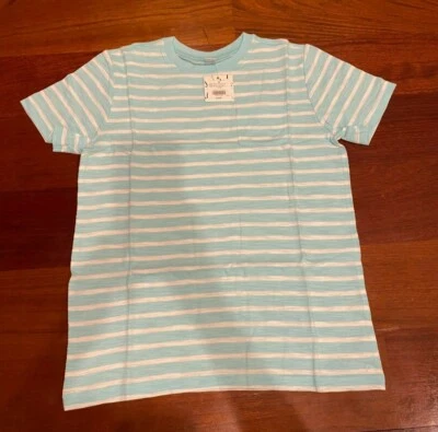 * Новый * Janie и Jack синий и белый в полоску рубашка мальчика размер 12 - хлопок RP $19 - Изображение 1 из 4