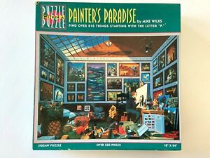 Great American Puzzle Painters Paradise 550 Piece Challenge Puzzle Art Vintage