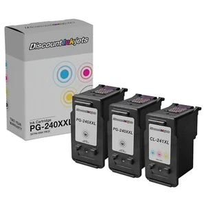 3PK PG240XXL CL241XL for Canon Pixma MX372 MG4120 MX392 MX512 MX532 MX522 MG3120 - Picture 1 of 7