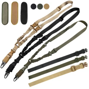 One Single Point Sling Strap Bungee Rifle Gun Sling with QD Buckle /Shoulder Pad - Picture 1 of 26