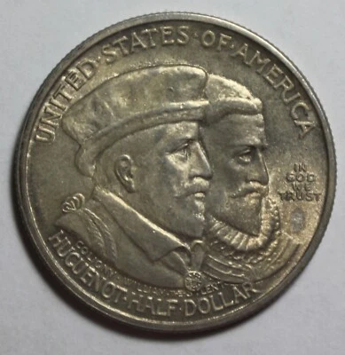 1924 Huguenot Commemorative Silver Half Dollar MB3 - Image 1 of 2
