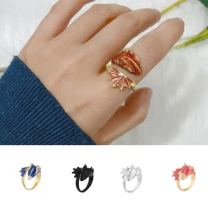 Dragon Rings Adjustable ring Punk Viking Animal Snake Finger Ring Ring - Picture 1 of 17