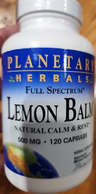Bálsamo de limón de espectro completo Planetary Herbals 120 cápsulas Foto 1 de 4