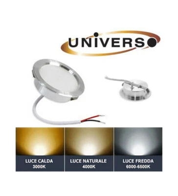 Faretto a led incasso slim 3W luce calda naturale fredda mensole cappa 55mm 220v - Immagine 1 di 4