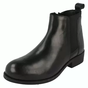 Ladies Leather Collection Zip Up Chelsea Boot - F5R1174 - Picture 1 of 9