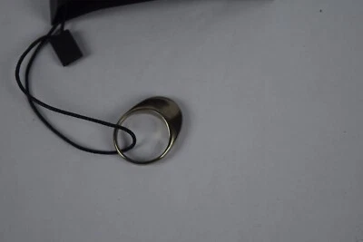 NWT! $295 Womens YSL Saint Laurent High Arty Band Ring sz 6 LOGO Silver Toned - Image 1 of 4