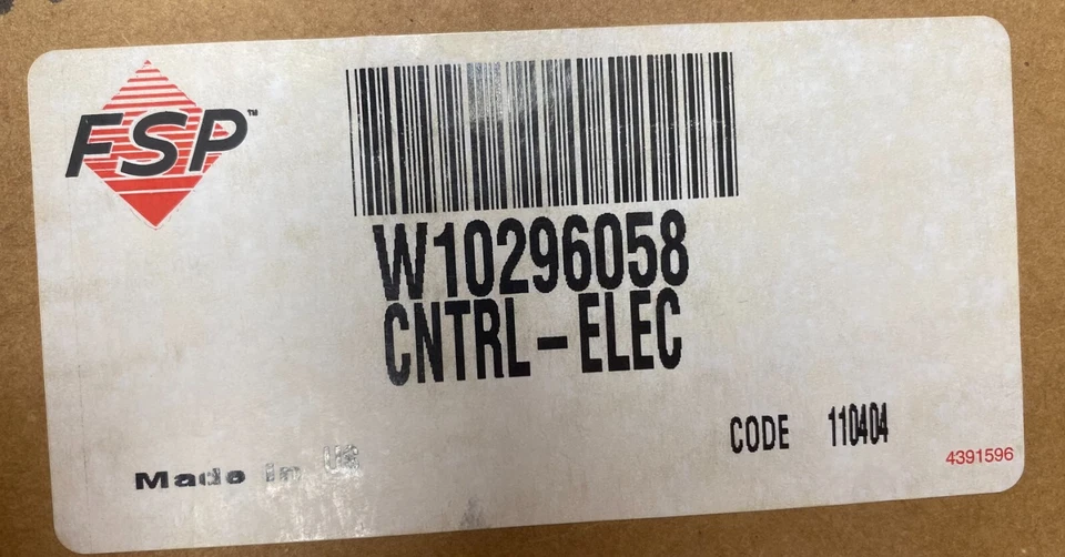 W10296058 Whirlpool Washer OEM Control Board Genuine Original W10393483 2118390 - Image 1 of 4