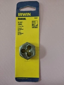 Irwin 9427 Hex Die, High Carbon Steel, 1"- 5/16" - 18 NC, CD - Picture 1 of 2