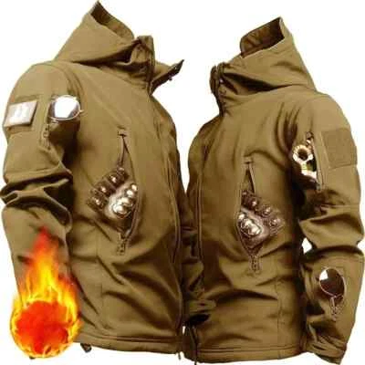 New Waterproof Set for Men's Winter Hooded Jacket+pants 2-piece Set - Image 1 of 4
