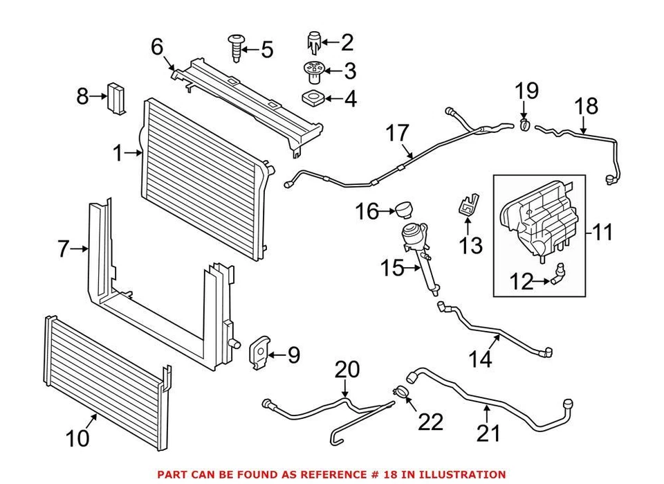 Manguera de desbordamiento de refrigerante de motor original OEM para BMW 550i GT 550i GT xDrive 750i Foto 1 de 1