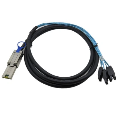 External Mini SAS 4x 26Pin SFF-8088 to SATA Cable for Controller to Hard Disk 1m - Image 1 of 4