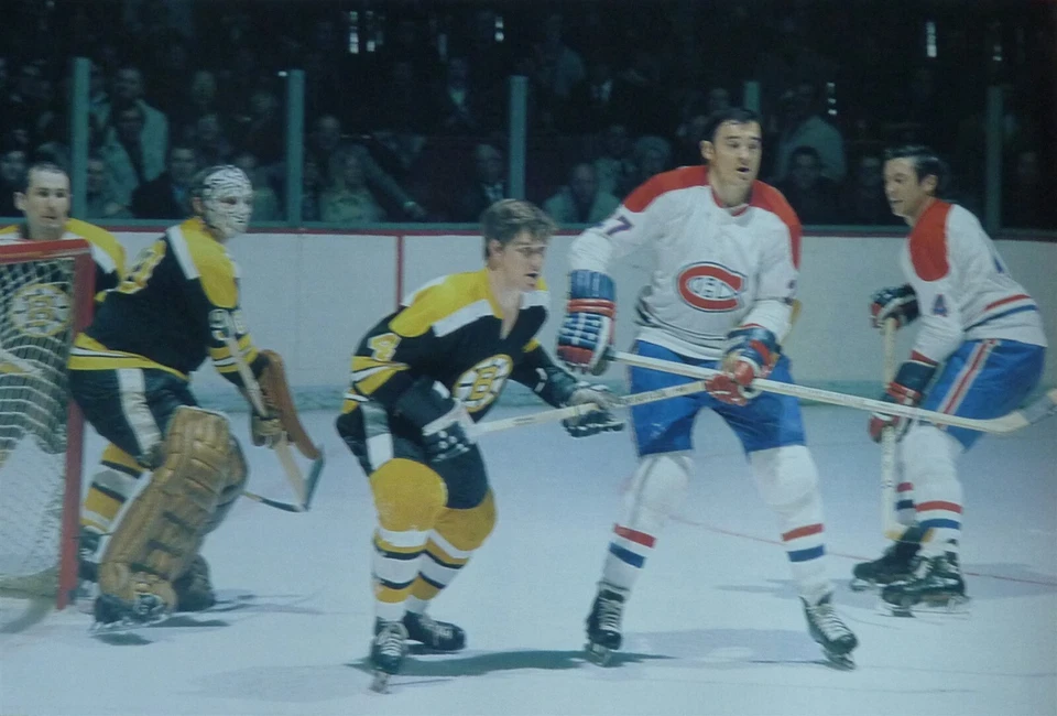 IMPRESIÓN FOTOGRÁFICA DE HOCKEY DE LA NHL BOSTON BRUINS BOBBY ORR GERRY CHEEVERS VS MONTREAL Foto 1 de 1