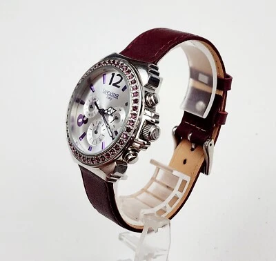 Women ITALIAN DESIGN CHRONOGRAPH Watch LANCASTER "Pillo Fantasy" 0633. Swarovski - Image 1 of 4