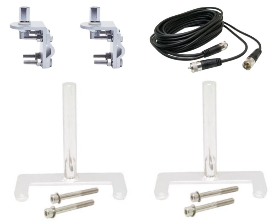 Lot of 2 WORKMAN CAC1 FREIGHTLINER CASCADIA ANTENNA MOUNTS,12ft DUAL COAX,MOUNTS - Image 1 of 1