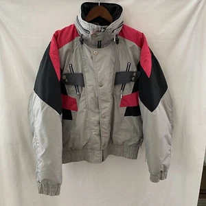 Adventure Gear Mens XL Snow Ski Jacket Full Zip With 5 Pockets Gray Red Black - Picture 1 of 12