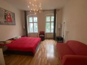 Doppelbett aus schwarzem Holz - 180x200 cm - Bild 1 von 2