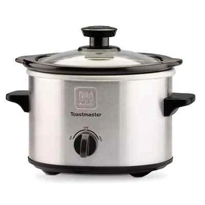 Toastmaster TM-151SC Stainless Steel Slow Cooker with Stoneware Bowl 1.5-Quart  - Picture 1 of 8