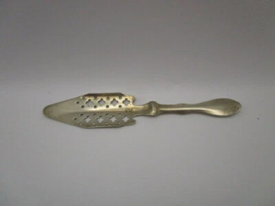 Cuillère a absinthe ancienne en métal nickelé - Photo 1/3