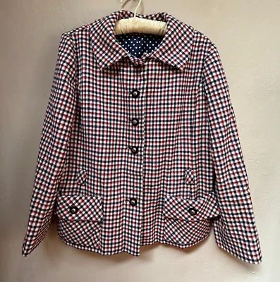 Chaqueta Blazer Joseph Magnin De Colección Para Mujer Botón Frontal Hecha en Unión Mezcla de Lana Foto 1 de 4