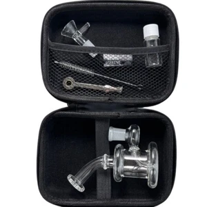 Thick 4.5'' Glass Bong Diffused Water Pipe Smoking Hookah Bubbler W/Tool box - Picture 1 of 6