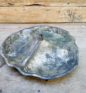 Vintage German Silver Made Beautiful Leaf Design Decorative Fruit Bowl - Picture 1 of 8
