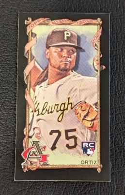 2023 Topps Allen & Ginter Luis Ortiz Mini Black Border RC #145 Pirates Rookie - Image 1 of 2