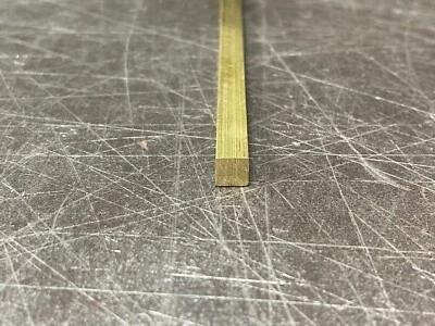 Barra cuadrada de latón C360 de 1/4" de 6" pieza culata de fresado plano sólido Foto 1 de 4