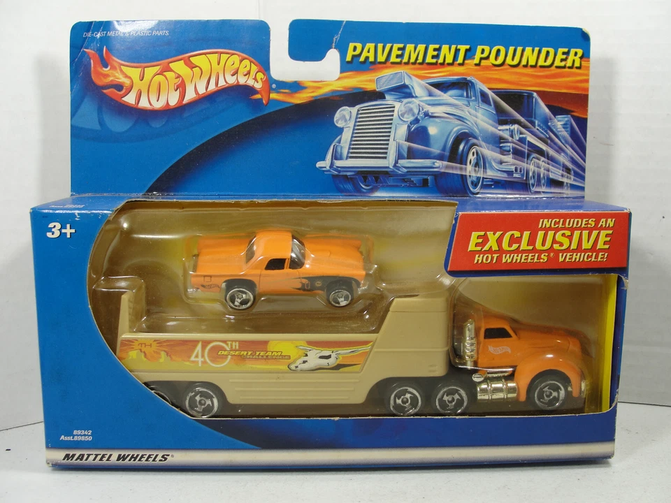 2000 Hot Wheels Pavement Pounder Treasure Hunt Set of 3 Ford T Bird Corvette
