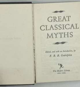 Great Classical Myths ed. by GODOLPHIN Vintage - Modern Library Hardcover - Picture 1 of 5