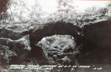 Natural Bridge, Eureka Springs, Arkansas. Unmailed Real Photo Ark. postcard