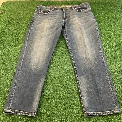 Pantalones de mezclilla Lee Extreme Motion para hombre 38x30" azul calce recto pierna cónica Foto 1 de 4