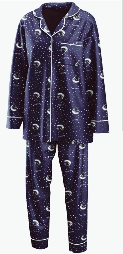 Women's NHL VANCOUVER CANUCKS 2pc PURPLE Pajama Set Size M - Image 1 of 1