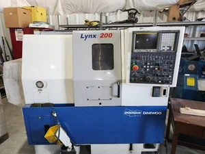Used Daewoo Lynx 200-B CNC Turning Center Lathe Fanuc 2" Bar Capacity 8" Chuck 0 - Picture 1 of 3