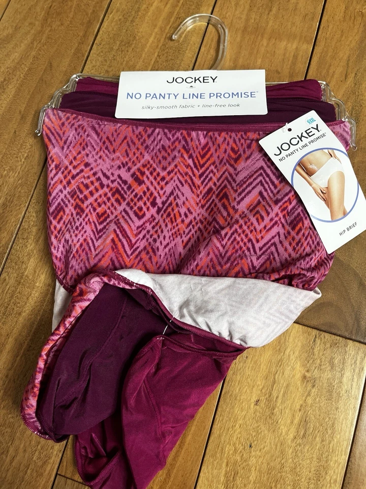 Jockey Womens Bikini Panties 3 Pairs Sz 8/XL Multicolor 1770