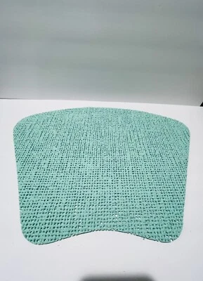 Table Placemats Vintage19x13 NEW SET OF 6 Costal Aqua Beach RUBBER MESH Washable - Image 1 of 4