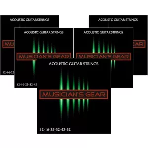 Musician's Gear 80/20 Bronze Acoustic Guitar Strings Light 5-Pack - Picture 1 of 2